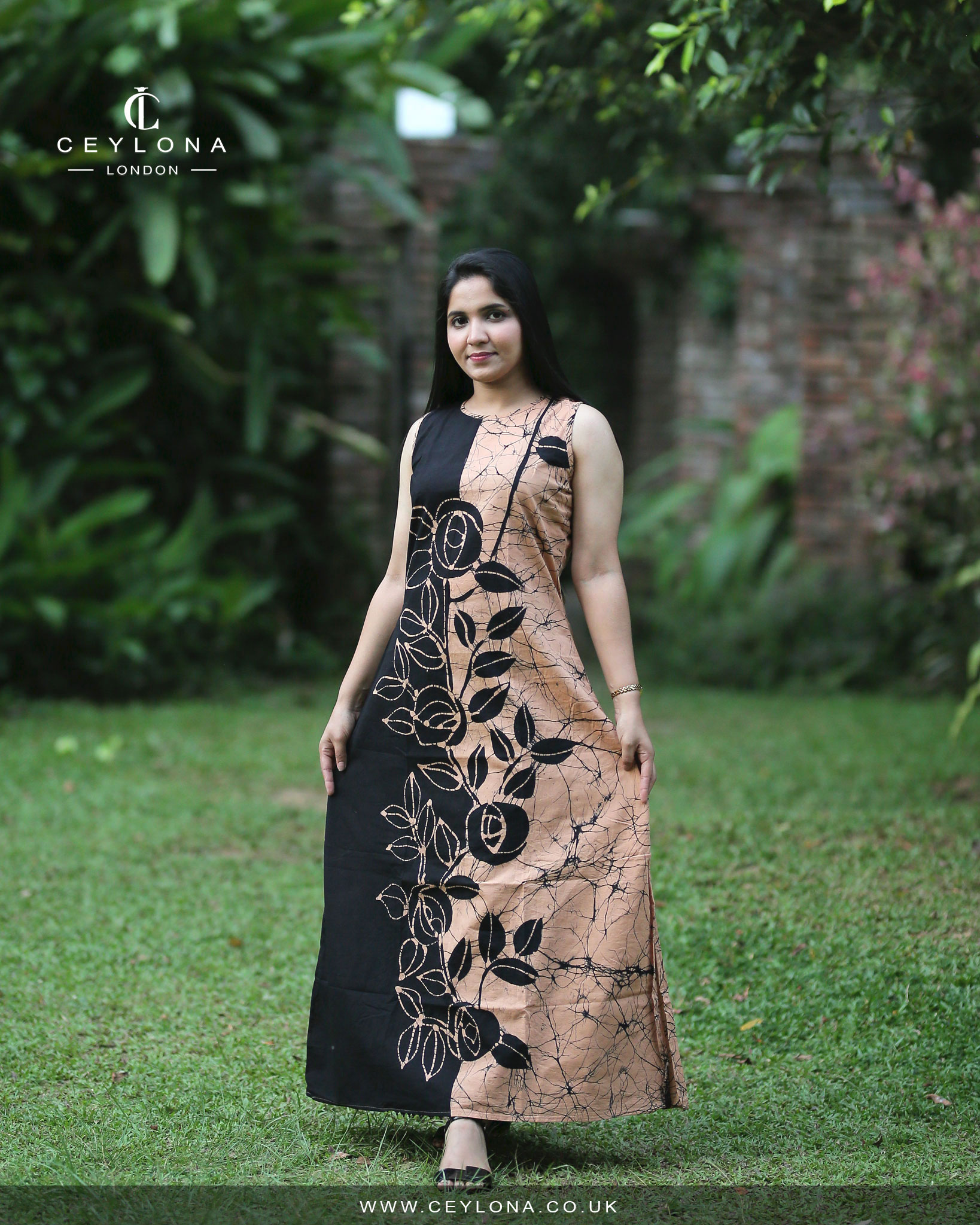 Earthy Elegance Batik Frock