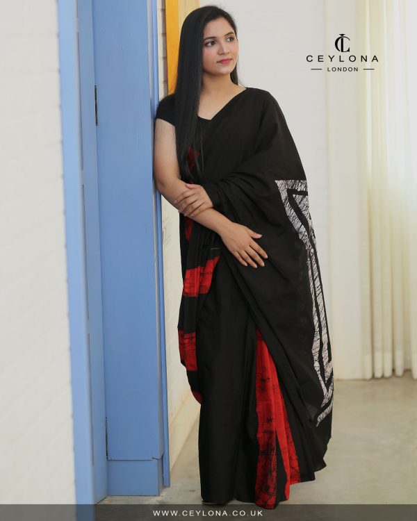 Ebony Elegance Batik Saree