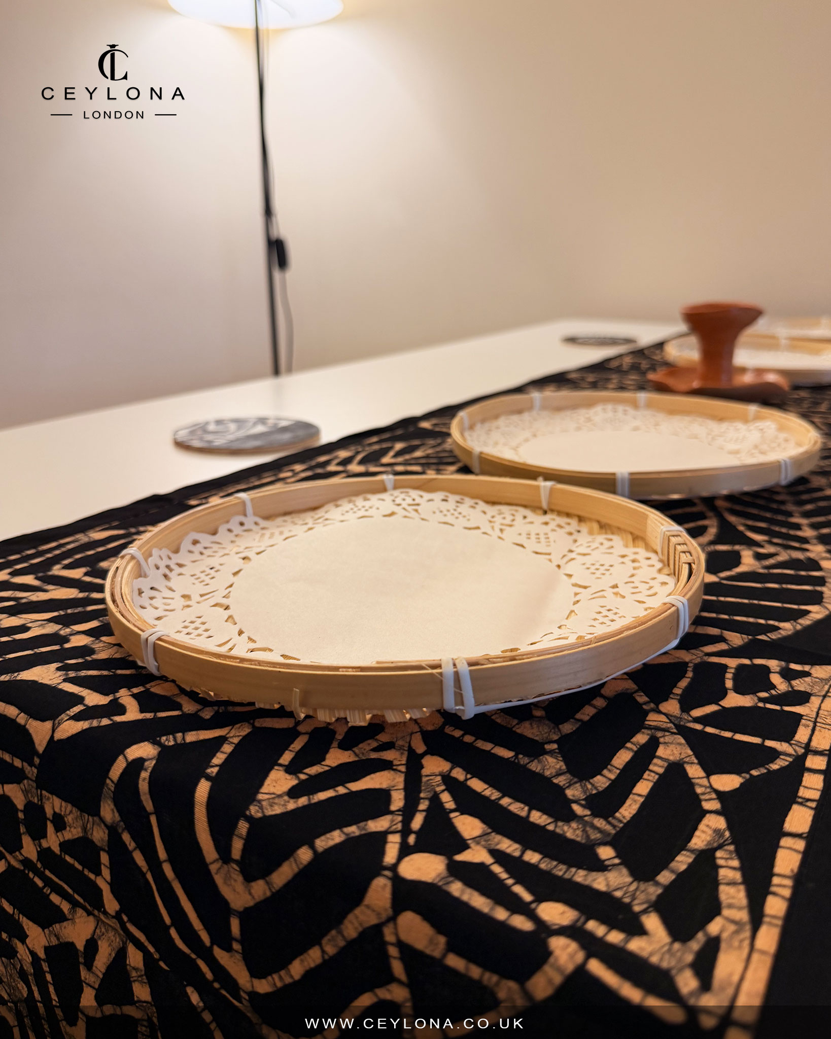 Golden Leaf Batik Table Runner & New Year Decor Package - Image 4