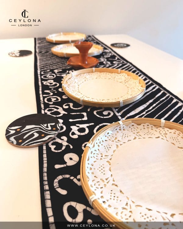 Monochrome Rhythm Batik Table Runner & New Year Decor Package