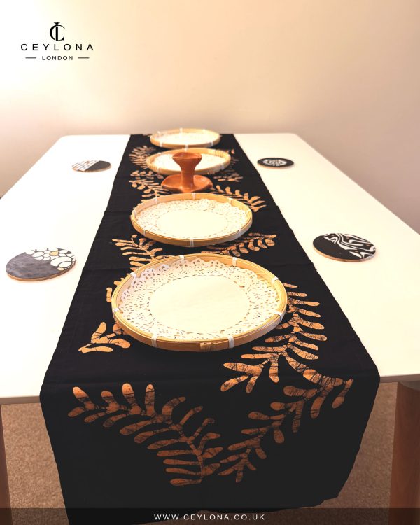 Golden Fern Batik Table Runner & New Year Decor Package