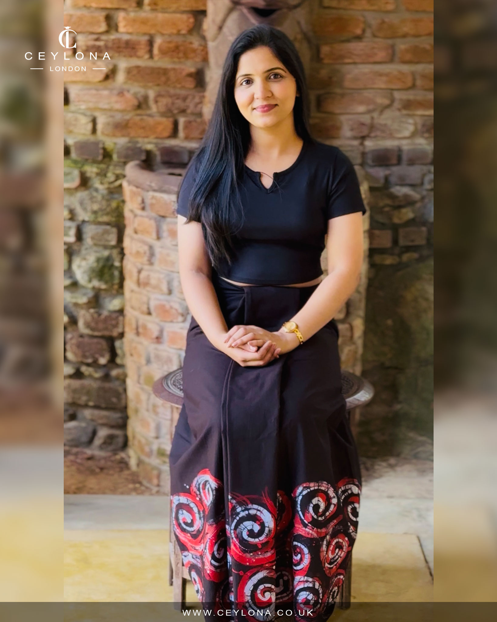 Crimson Red Batik Sarong - Image 3