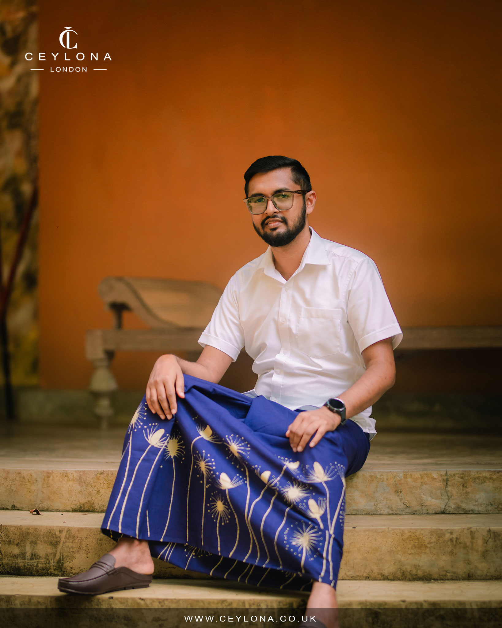 Golden Bloom Batik Sarong - Image 2