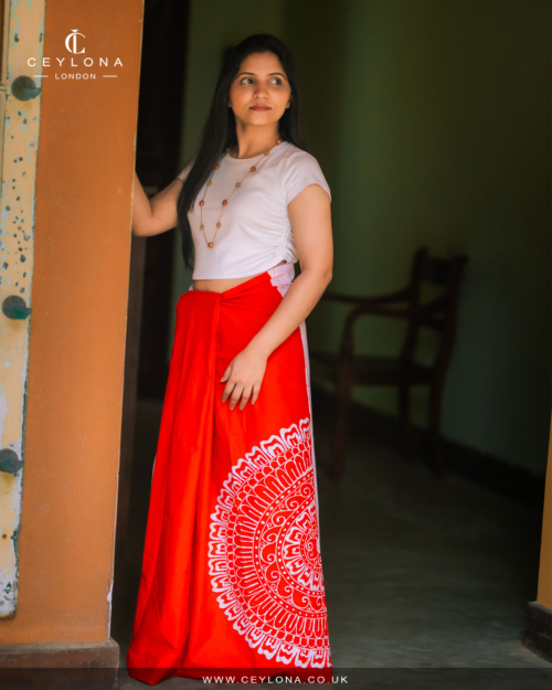 Crimson Mandala Batik Sarong