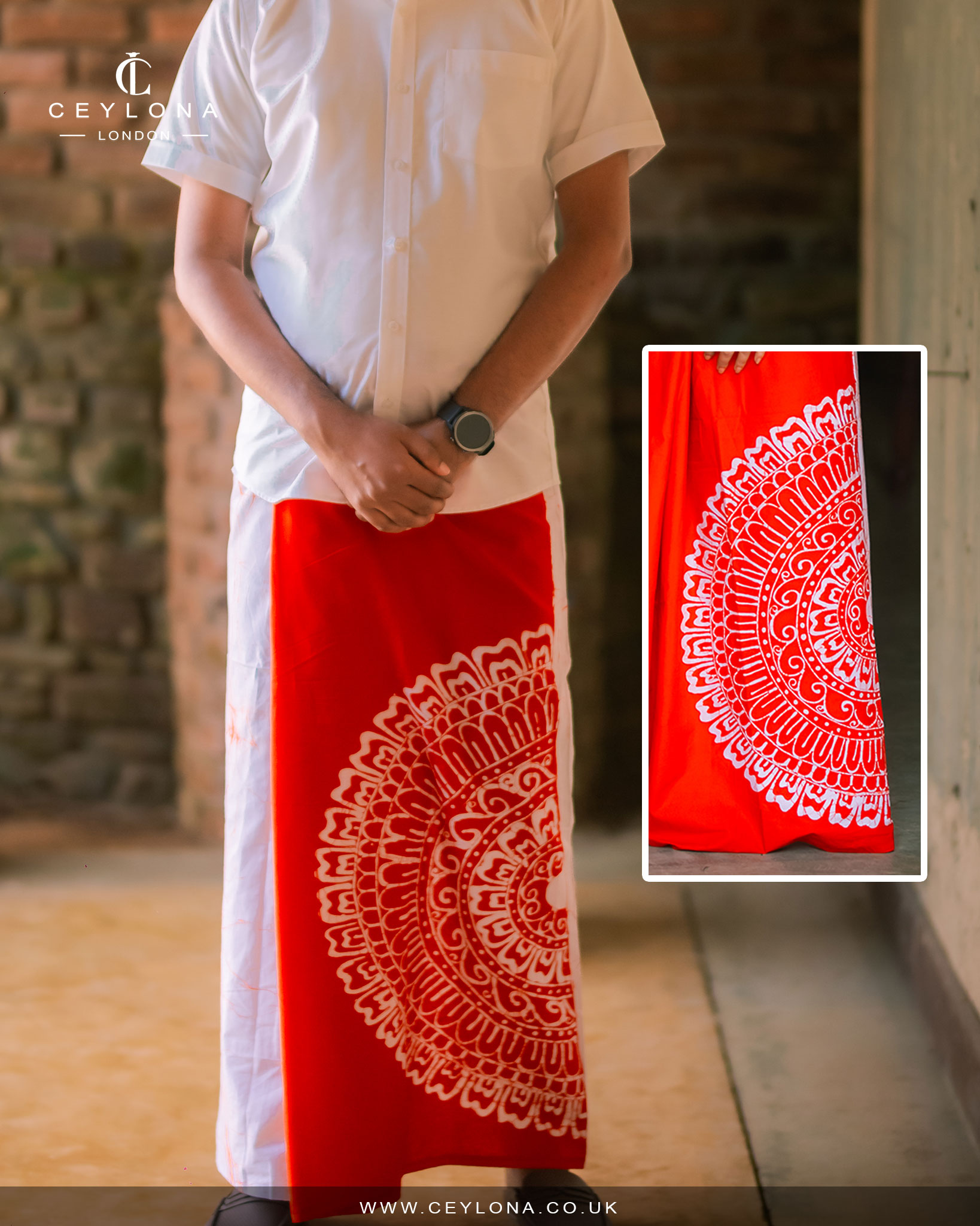 Crimson Mandala Batik Sarong - Image 3