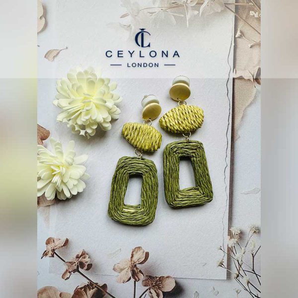 Woven Paper Rope Earrings