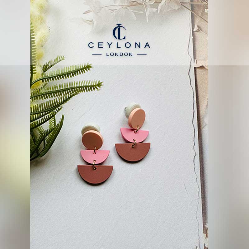 Minimalist Geometric Drop Earrings - Image 2