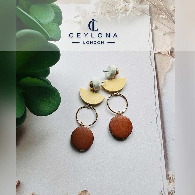 Wooden Dangle Earrings