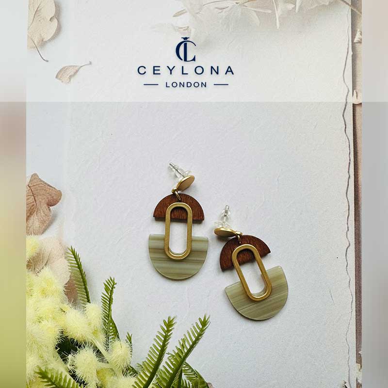 Heritage-Inspired Geometric Harmony Earrings - Image 2