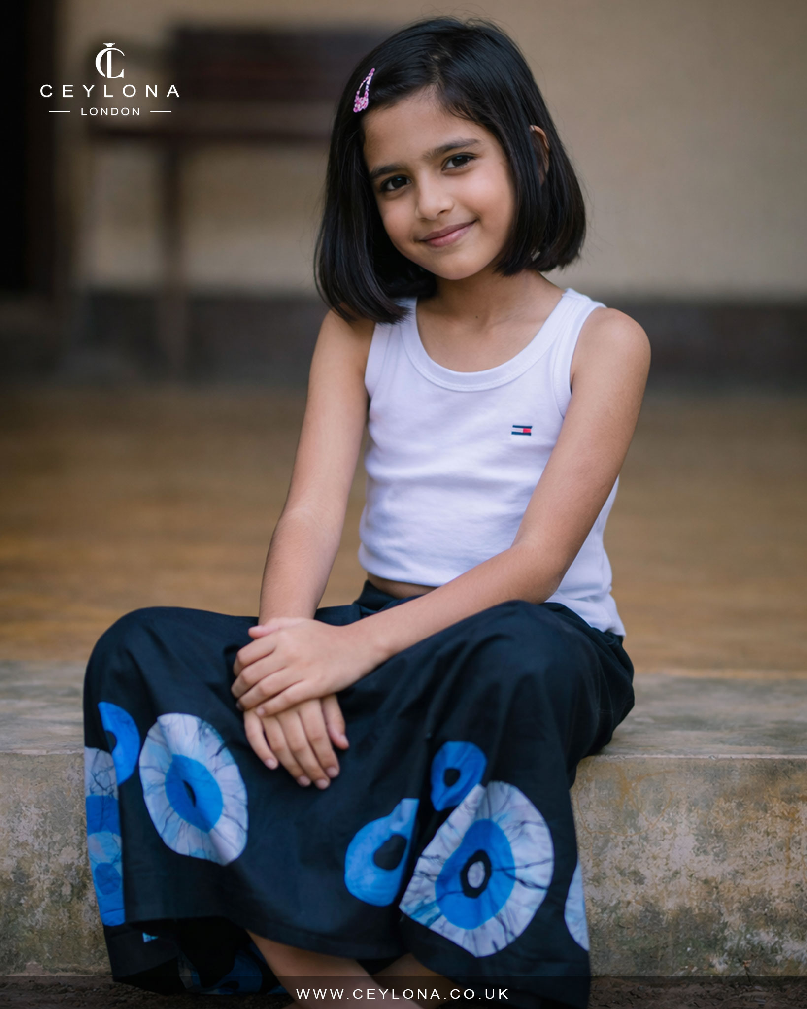 Midnight Ocean Batik Kids Sarong - Image 3