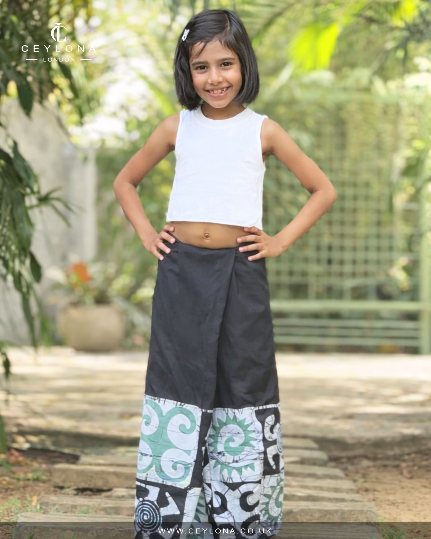 Emerald Tide Batik Kids Sarong - Image 2