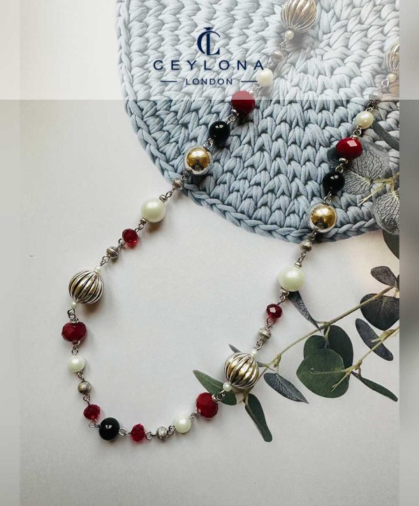 Regal Pearl & Beaded Necklace