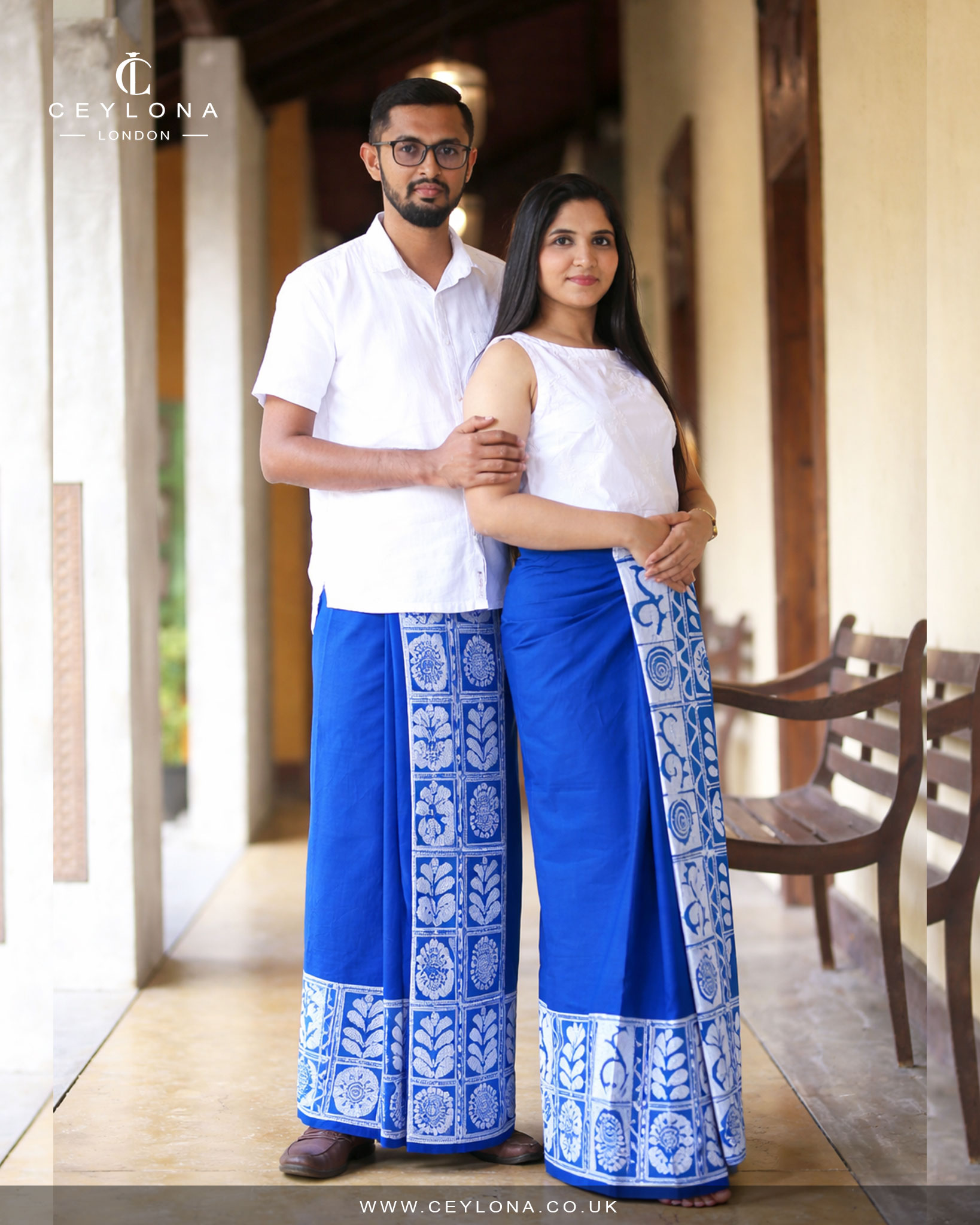 Royal Azure Heritage Batik printed Sarong