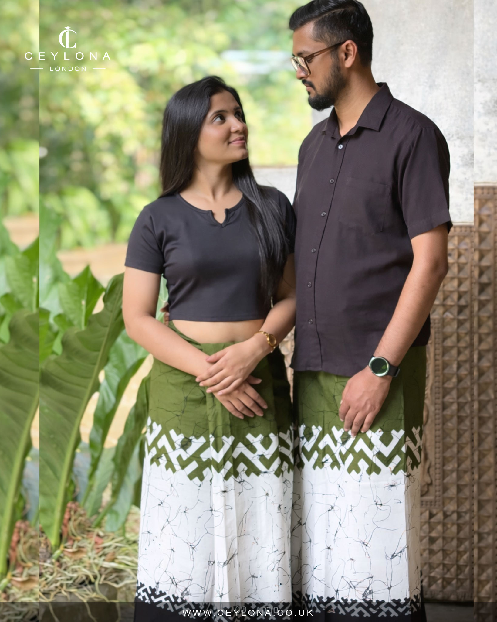 Olive Heritage Batik Printed Sarong - Image 2