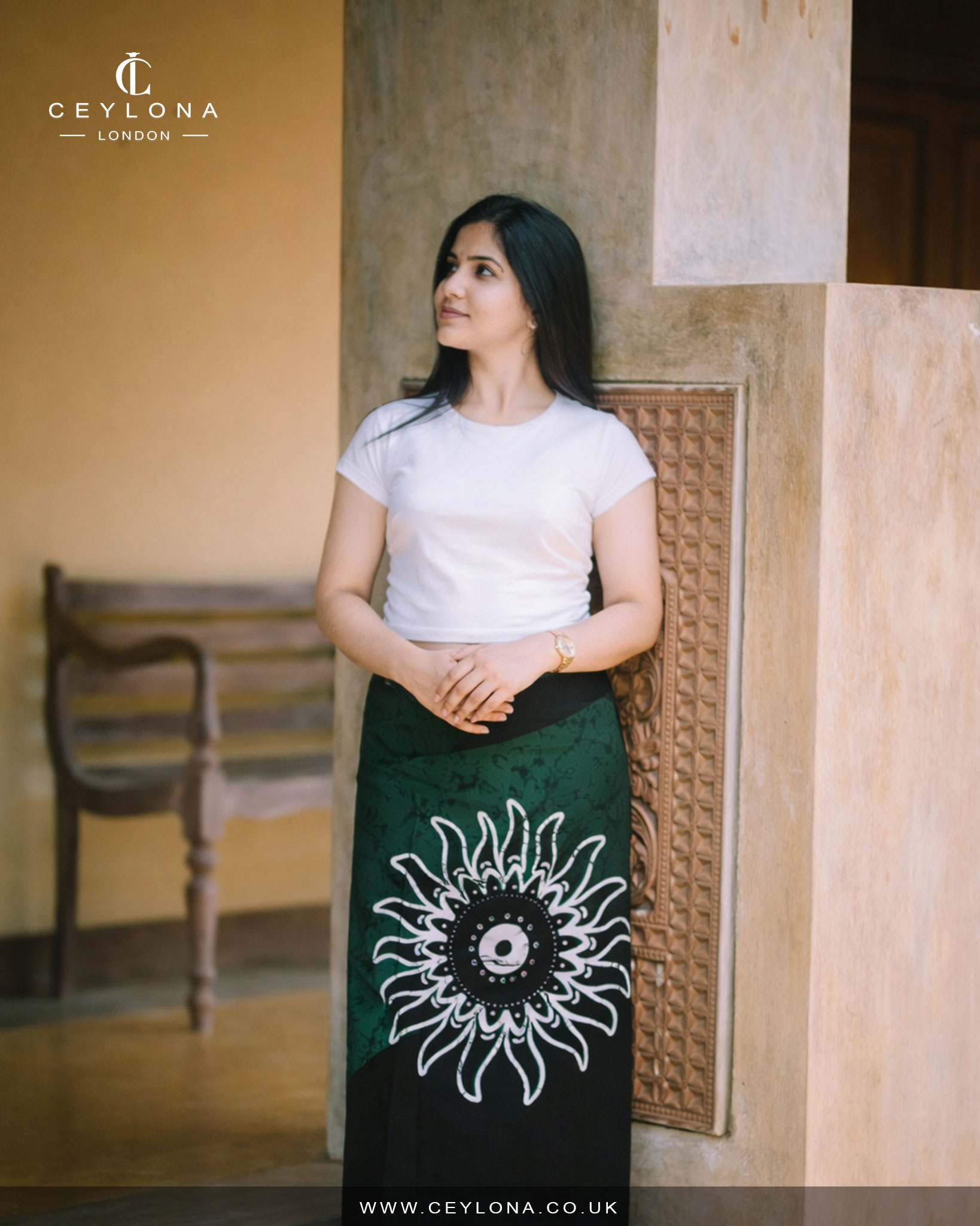 Emerald Sun Batik Printed Sarong - Image 3