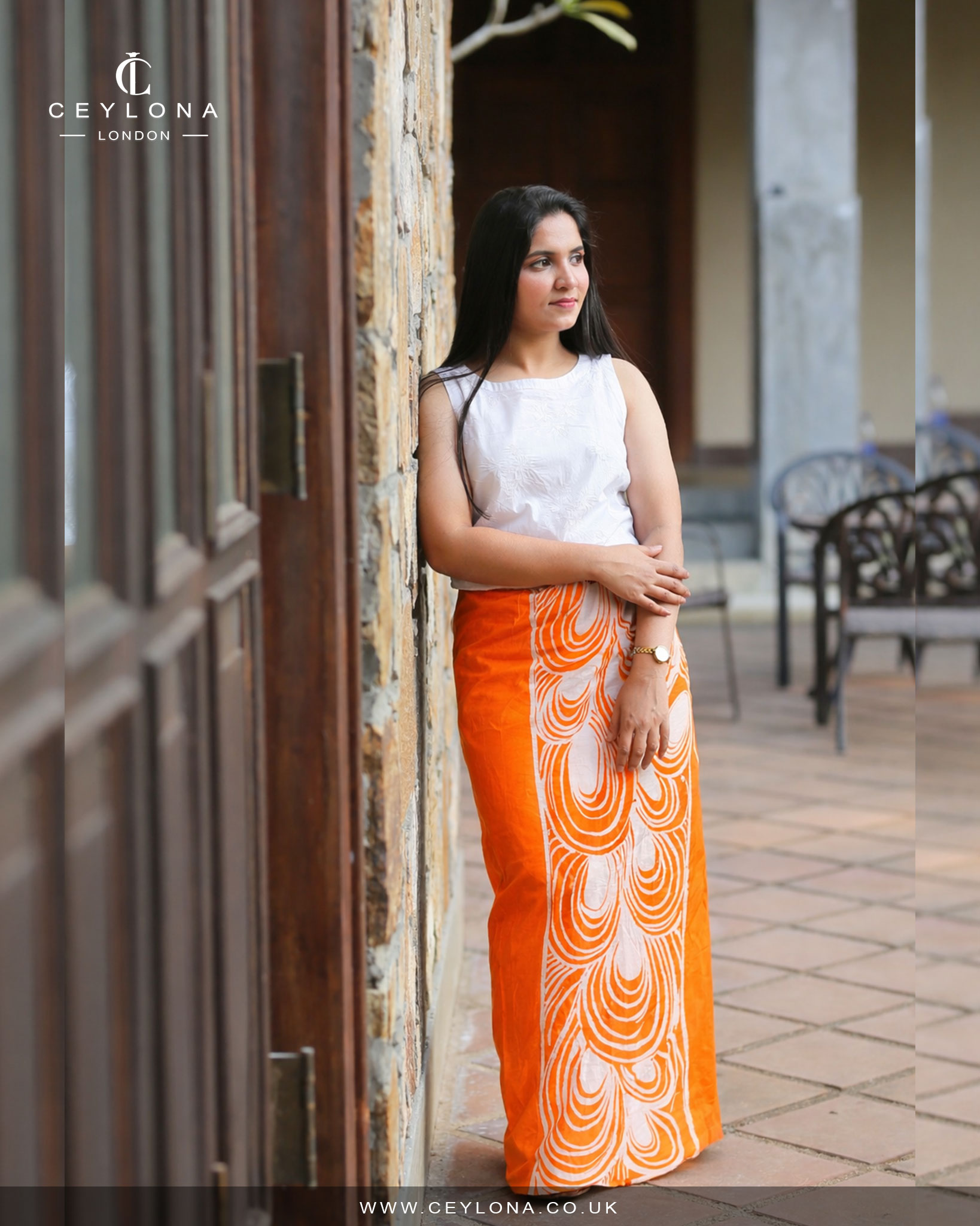 Sunrise Wave Women’s Batik Lungi - Image 2