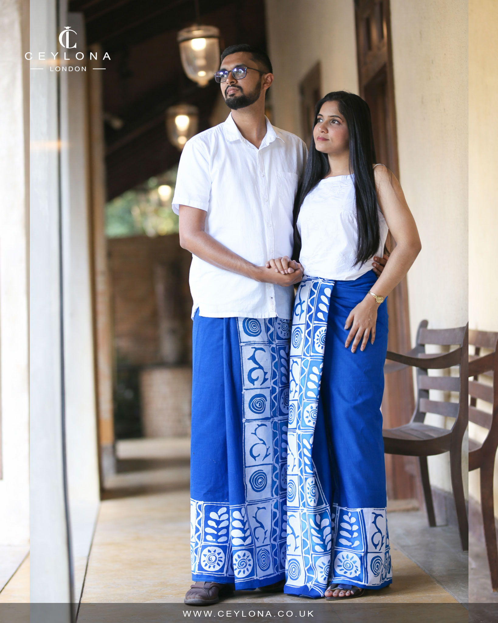 Royal Azure Heritage Batik printed Sarong - Image 3