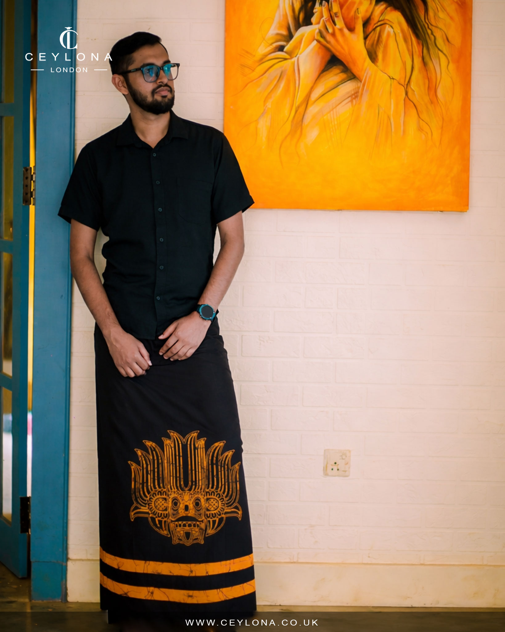 Heritage Mask Batik Printed Sarong - Image 3