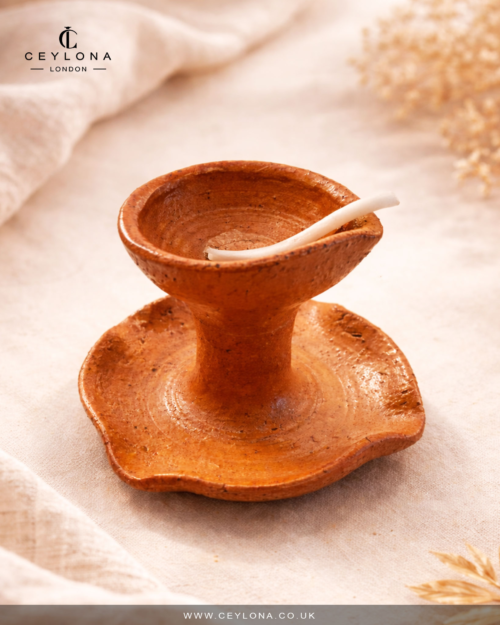 Traditional Clay Oil Lamp + Wick