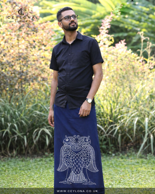 Midnight Twinbird Batik Printed Sarong