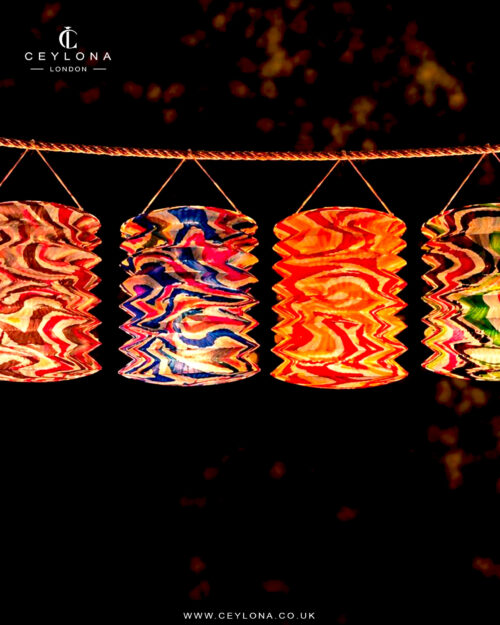 Ceylona Vesak Bucket Lanterns – Random Colors - Set of 2